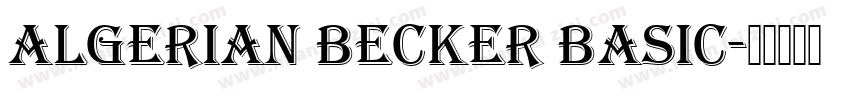 Algerian Becker Basic字体转换